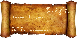 Dorner Ágnes névjegykártya